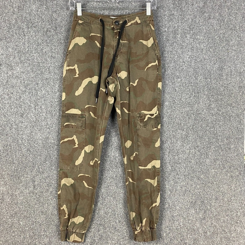 Topman Camouflage Joggers Men's 28x30 Stretch 100% Cotton Drawstring
